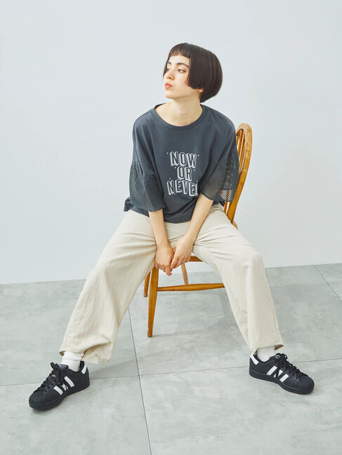 SM2「[接触冷感]袖メッシュプリントTシャツ」|Tシャツ・カットソー|