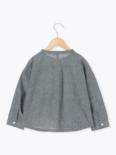 Samansa Mos2 Lagom「ダンガリースタンドカラーシャツ」|シャツ・ブラウス|