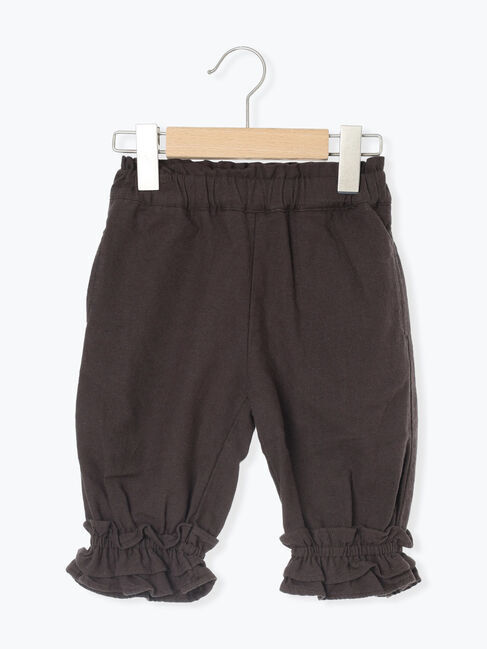 Samansa Mos2 Lagom「裾フリルパンツ」|その他|ブラウン