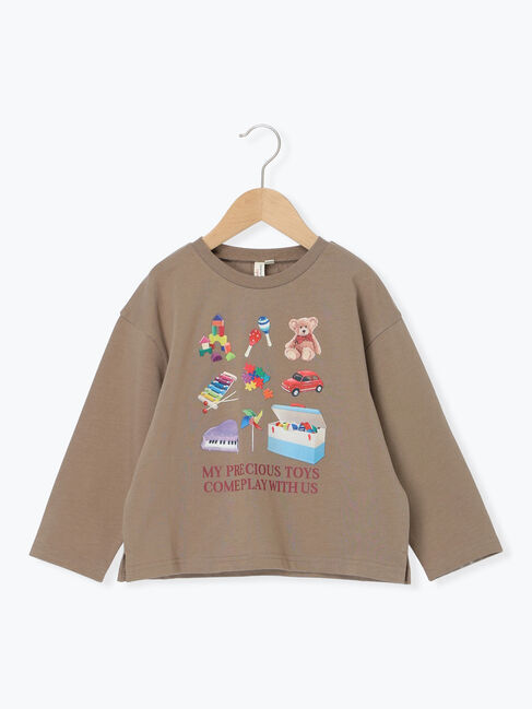 Samansa Mos2 Lagom「◎おもちゃプリントロンT」|Tシャツ・カットソー|モカ