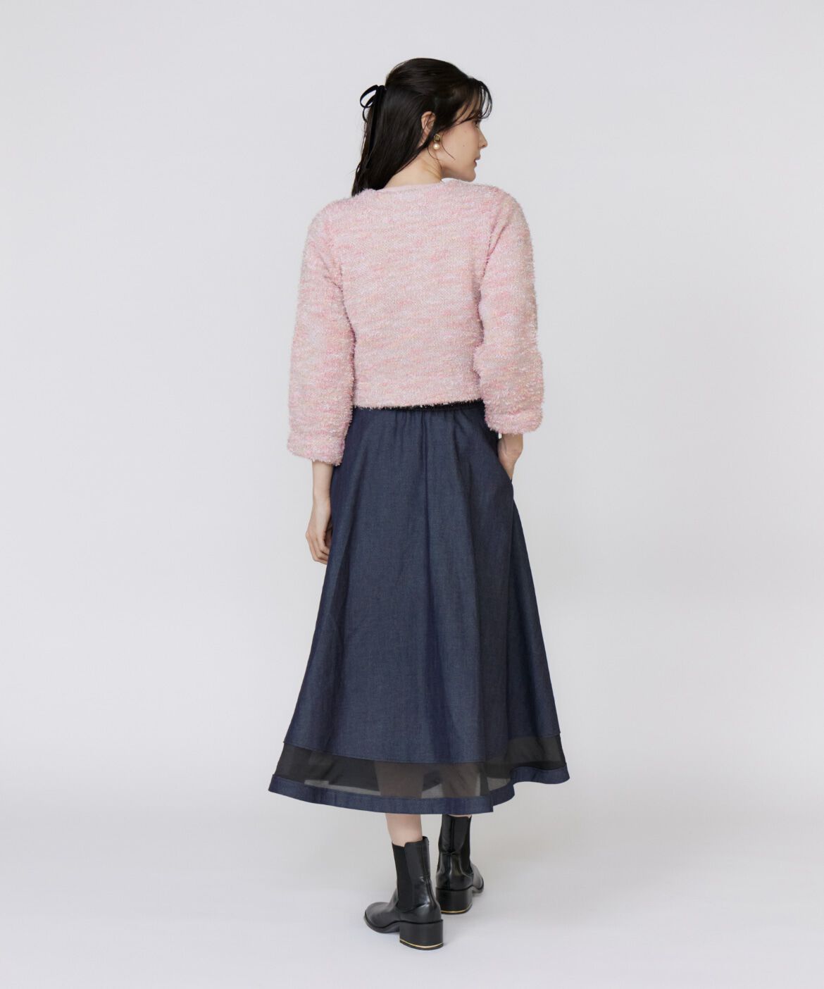 Maglie le cassetto「《大きいサイズ》シャギーラメニットジャケット《M Maglie le cassetto》」|カーディガン|