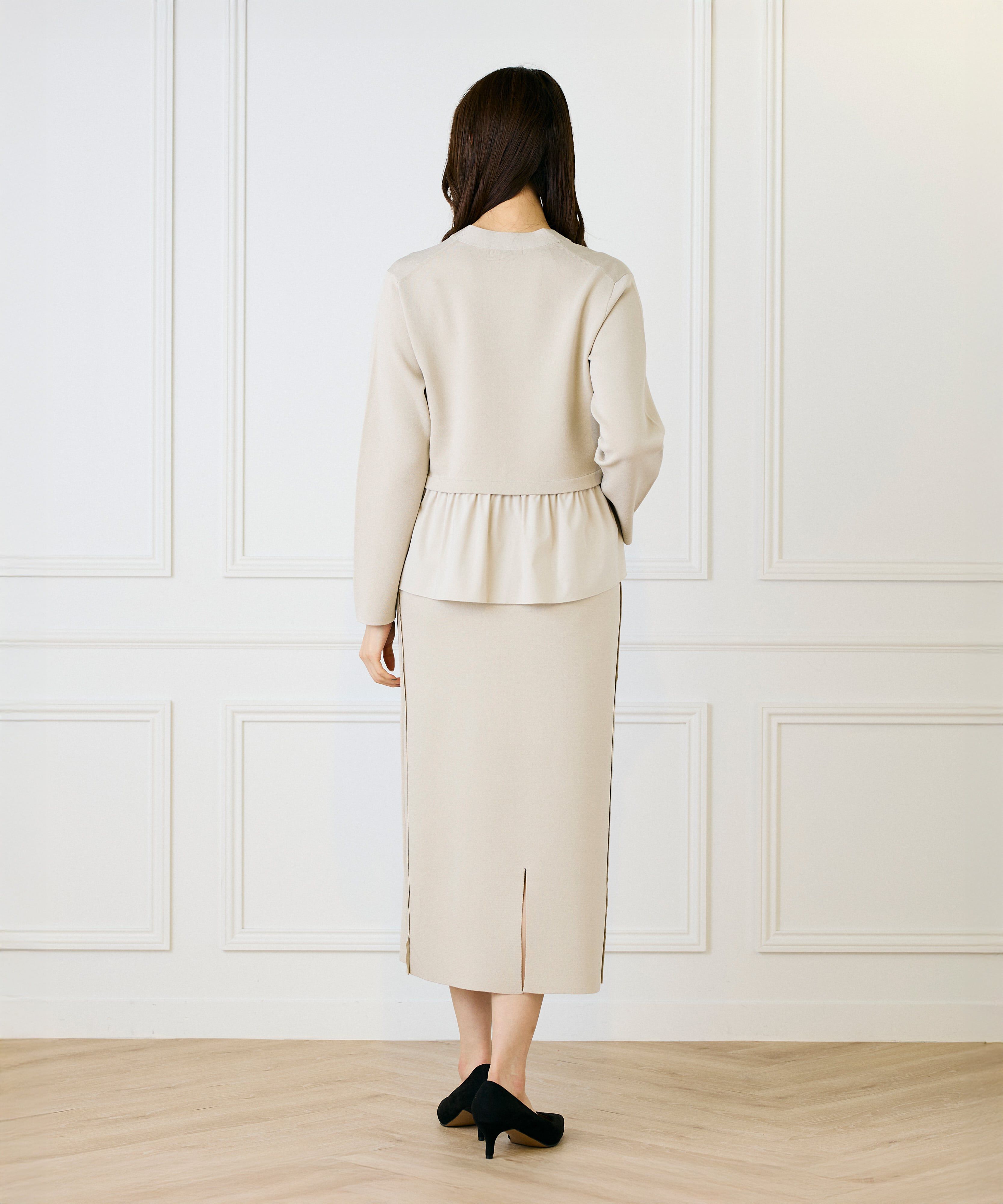 Le Souk「ミラノリブAラインスカート」|タイト|