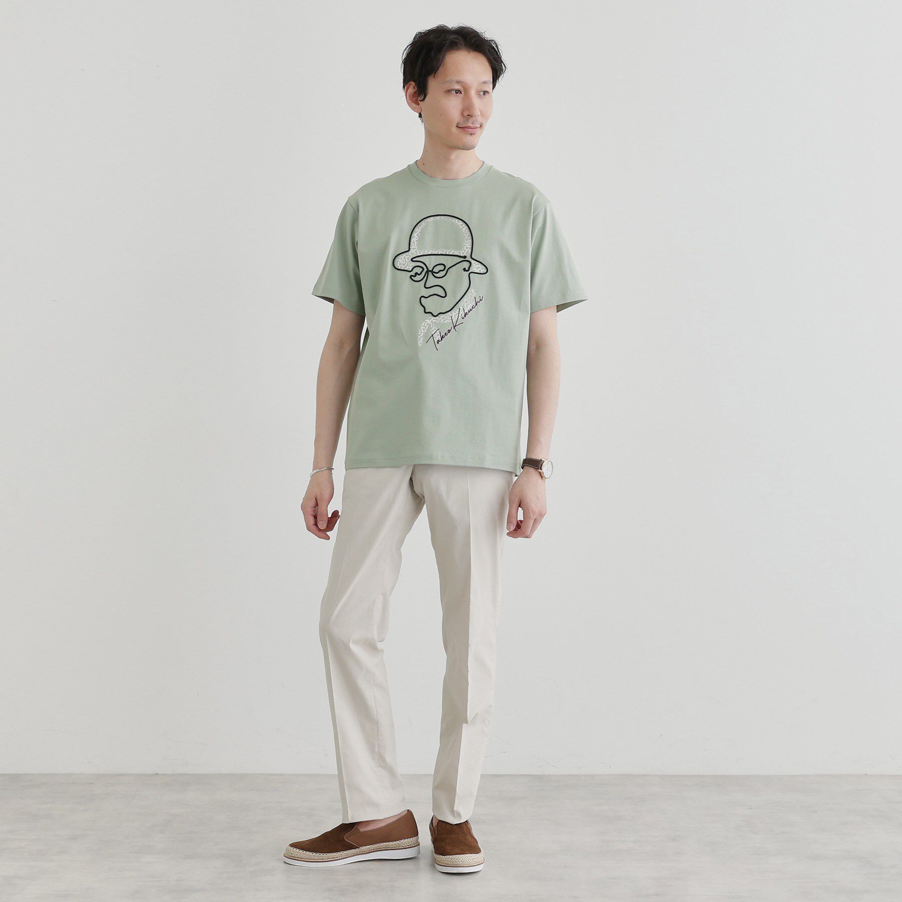 TAKEO KIKUCHI「【Sサイズ～】フェイスロープ刺繍 天竺Tシャツ」|Tシャツ・カットソー|