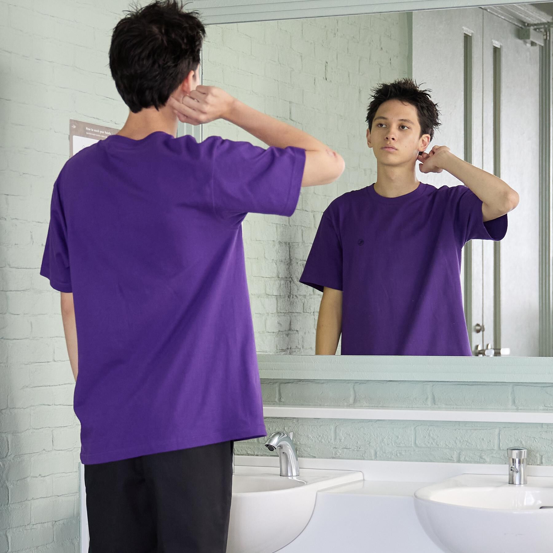 TAKEO KIKUCHI「【LIMITED】10colors ワンポイントロゴTシャツ」|Tシャツ・カットソー|パープル(083)