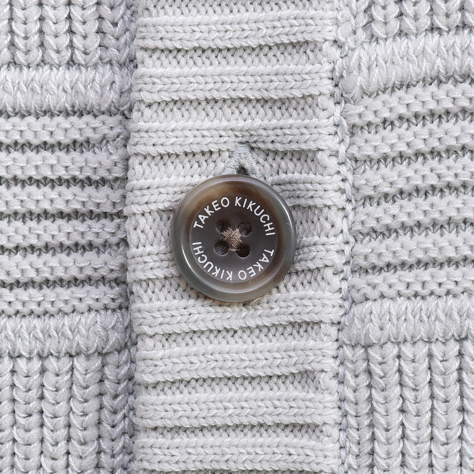 TAKEO KIKUCHI「畦編みチェック ニットカーディガン」|カーディガン|