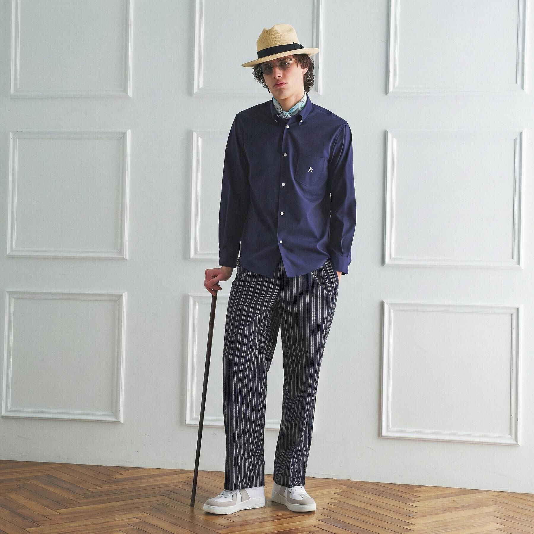 TAKEO KIKUCHI「【BOWLER HAT LABEL】サッカーストライプ イージーワイドパンツ」|その他|