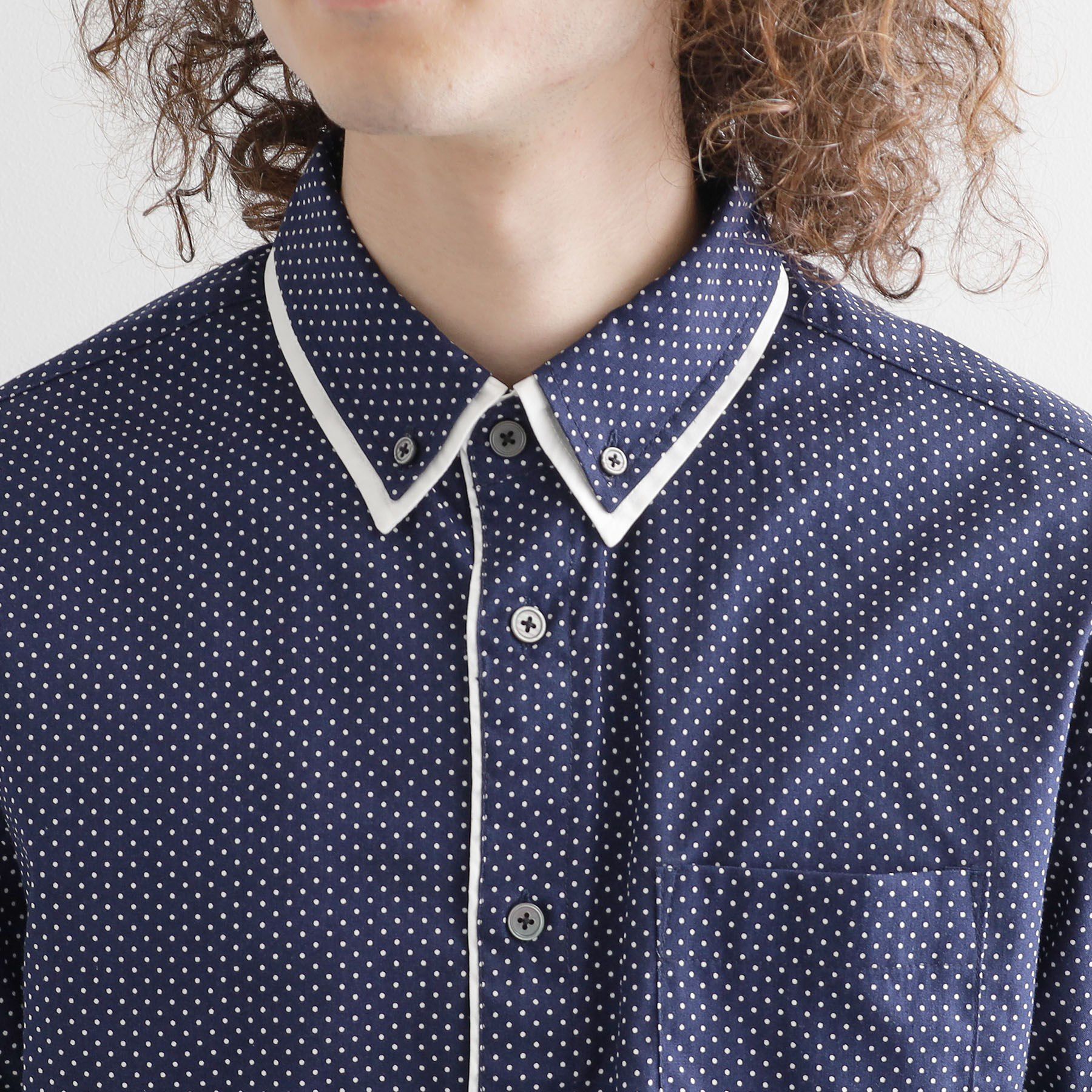 tk.TAKEO KIKUCHI「2枚衿ドット柄シャツ」|シャツ・ブラウス|