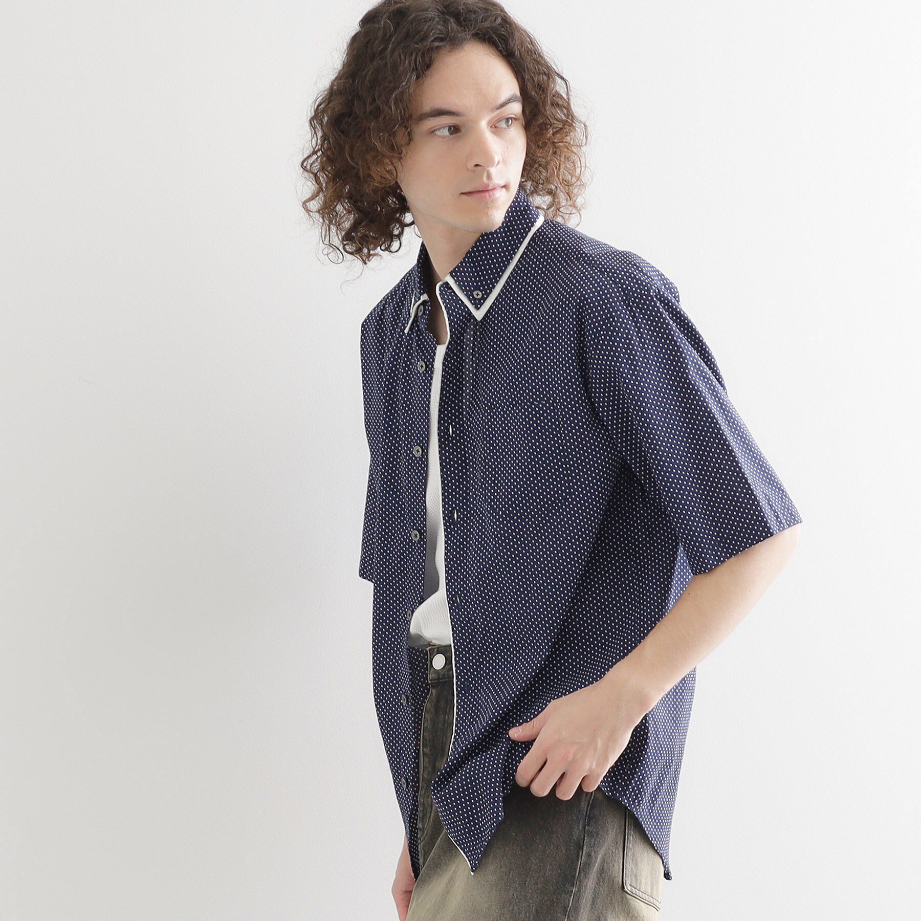 tk.TAKEO KIKUCHI「2枚衿ドット柄シャツ」|シャツ・ブラウス|