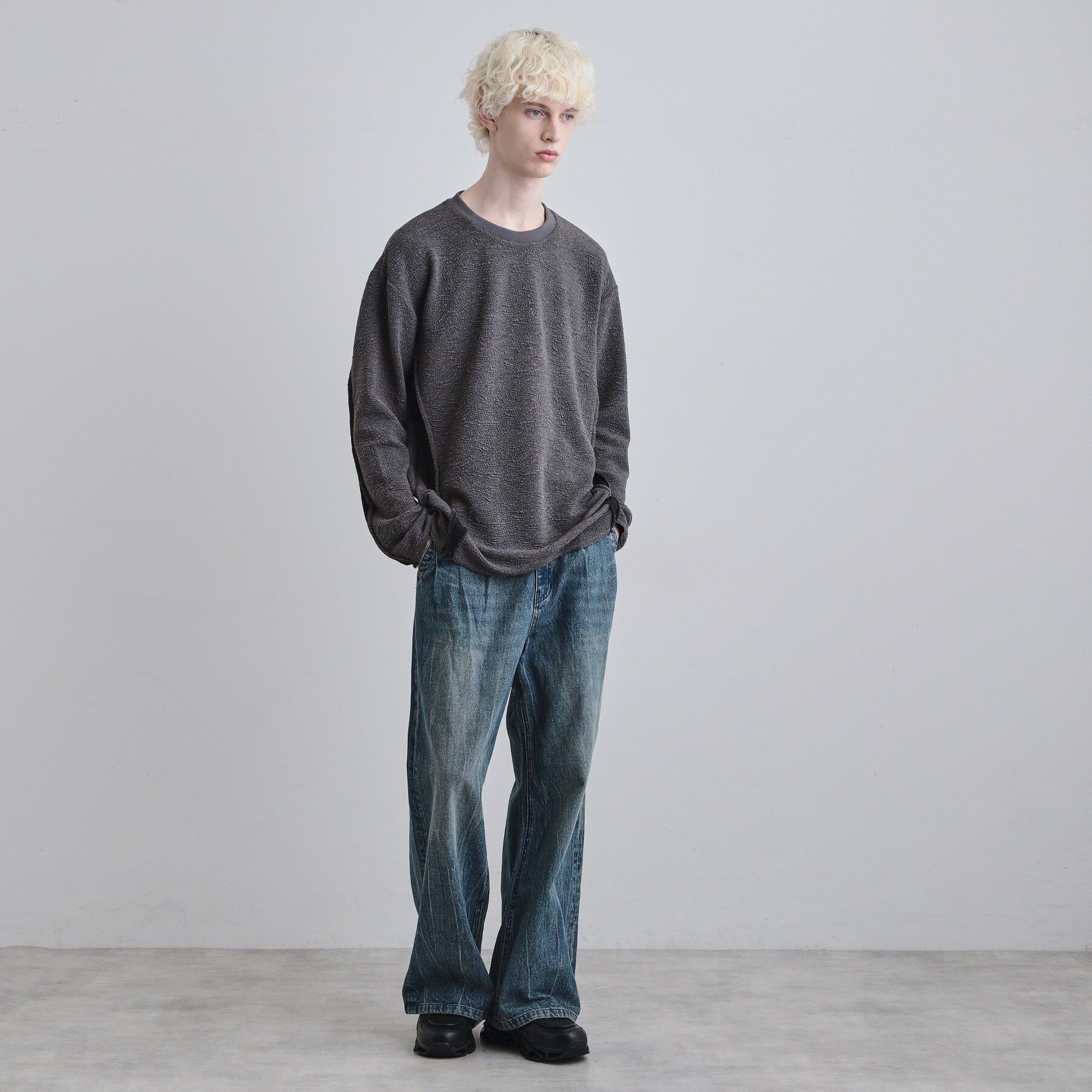 tk.TAKEO KIKUCHI「ワイドストレートレッグデニム」|デニム|