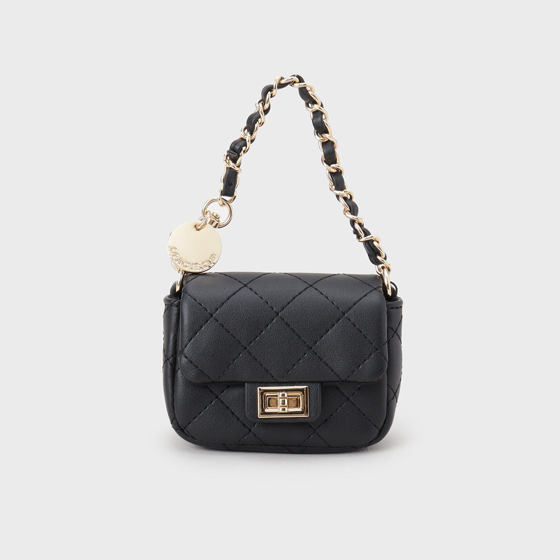 OPAQUE.CLIP「ダイヤキルトミニBAGチャーム」|キーケース|ブラック(019)