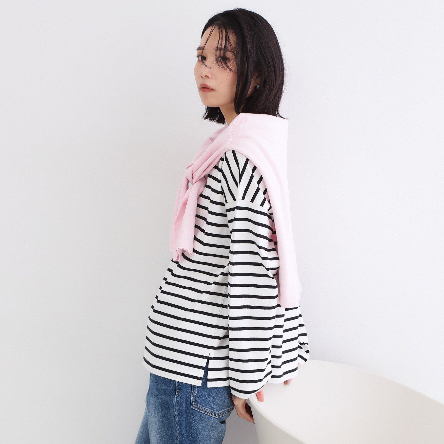 OPAQUE.CLIP「ボーダートップス【洗濯機OK】」|Tシャツ・カットソー|