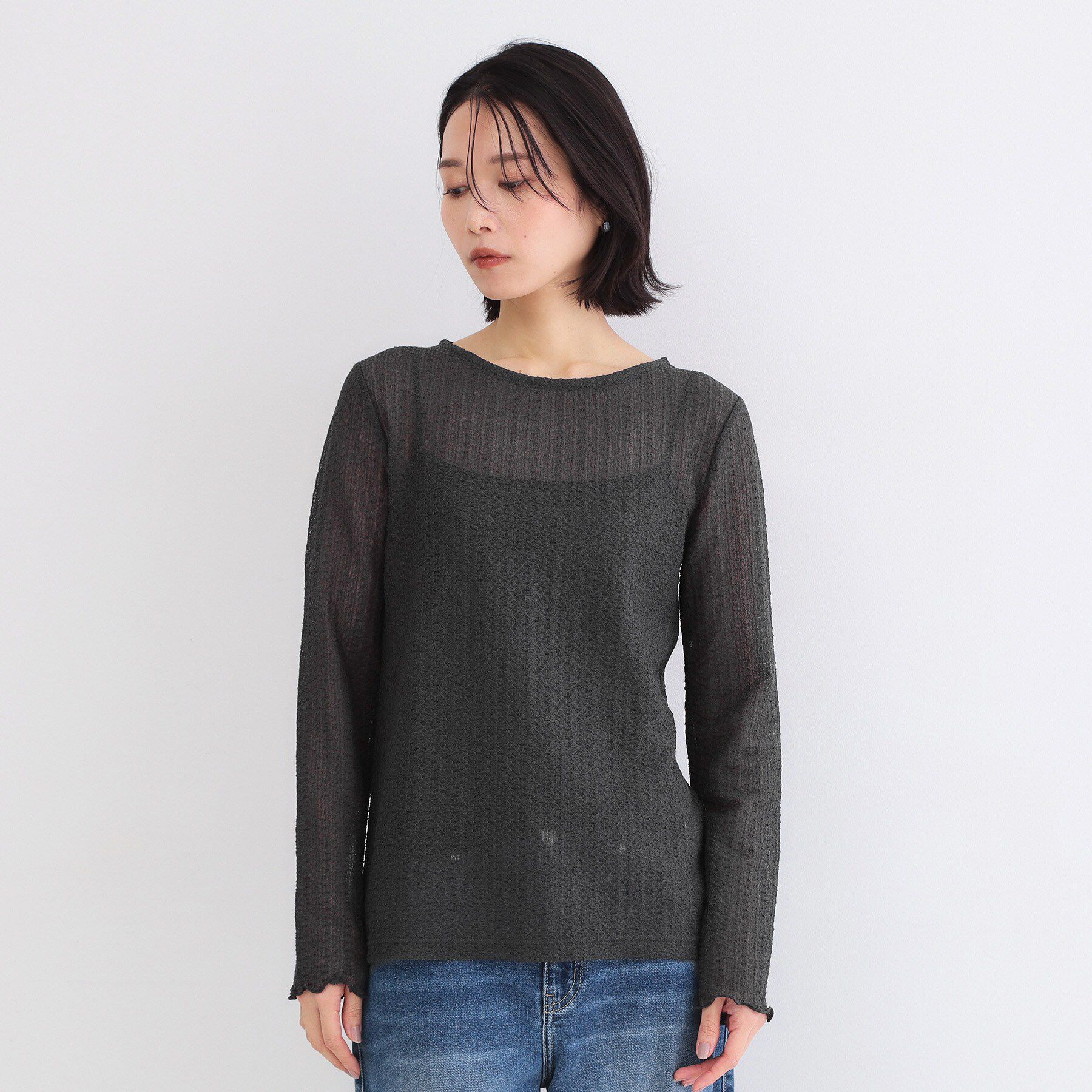 OPAQUE.CLIP「ラッセルレーストップス【洗濯機OK】」|Tシャツ・カットソー|