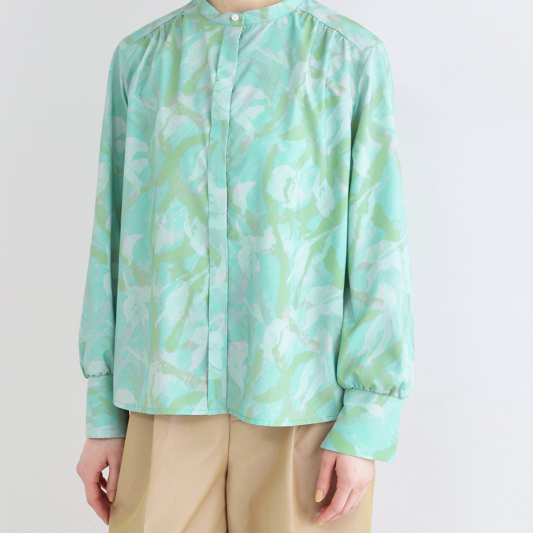 OPAQUE.CLIP「アート柄プリントブラウス【洗濯機OK】」|シャツ・ブラウス|