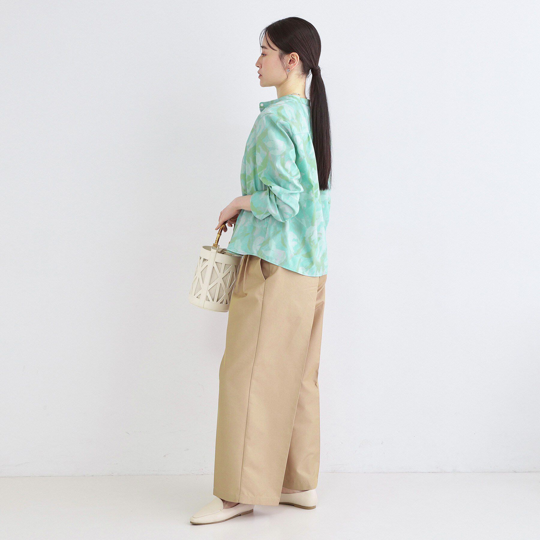 OPAQUE.CLIP「アート柄プリントブラウス【洗濯機OK】」|シャツ・ブラウス|