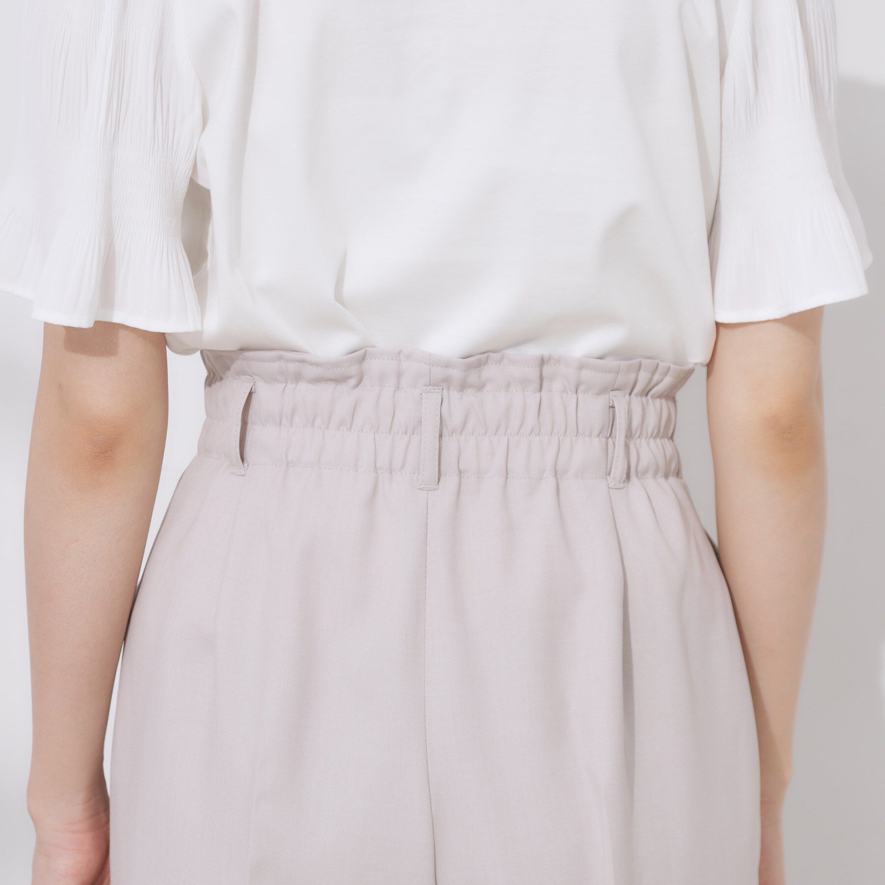 Couture broach「【美脚効果・通勤】リネンライク サス付きパンツ」|その他|