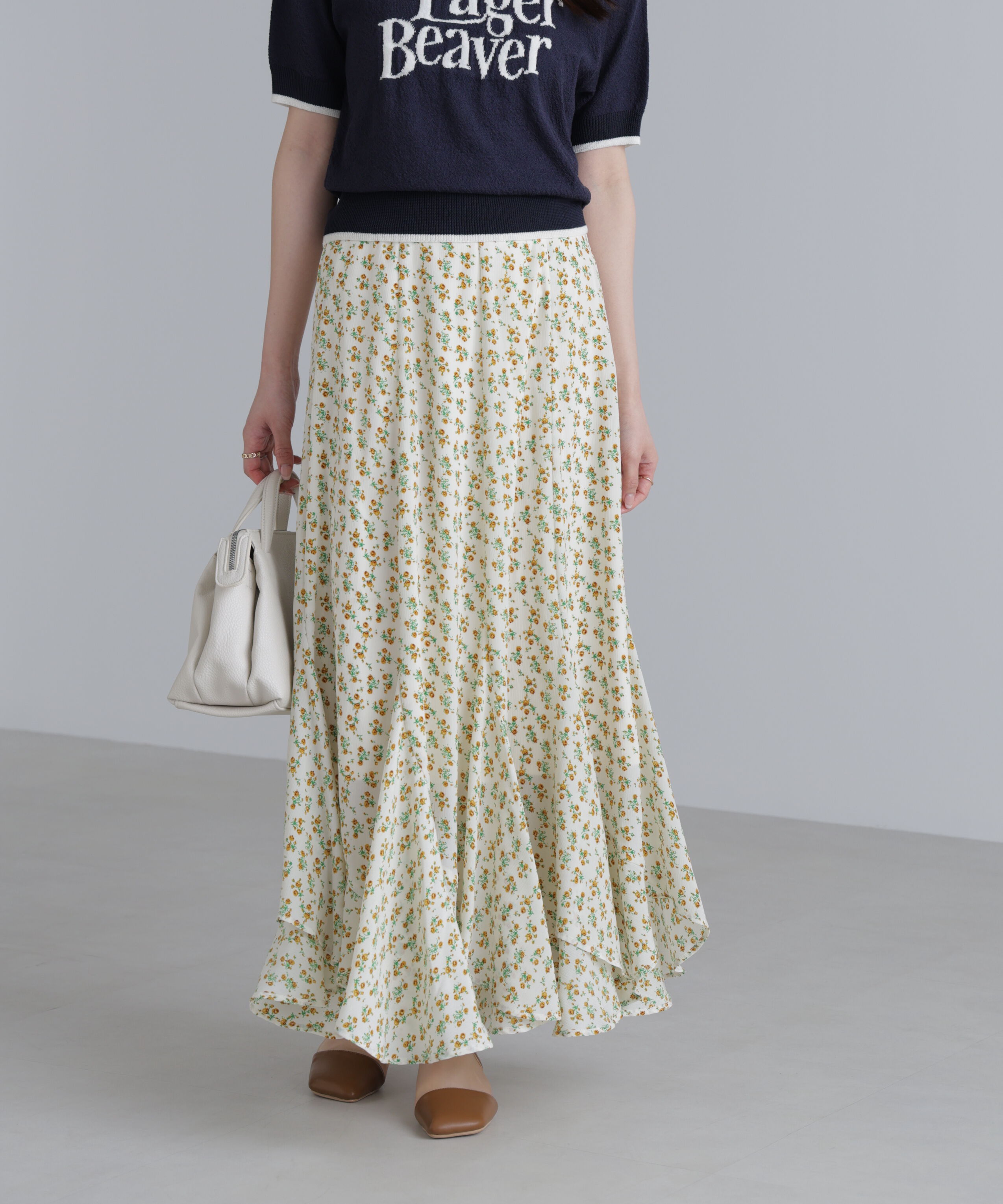  「フラワーエスカルゴマーメイドスカート」|スカート|