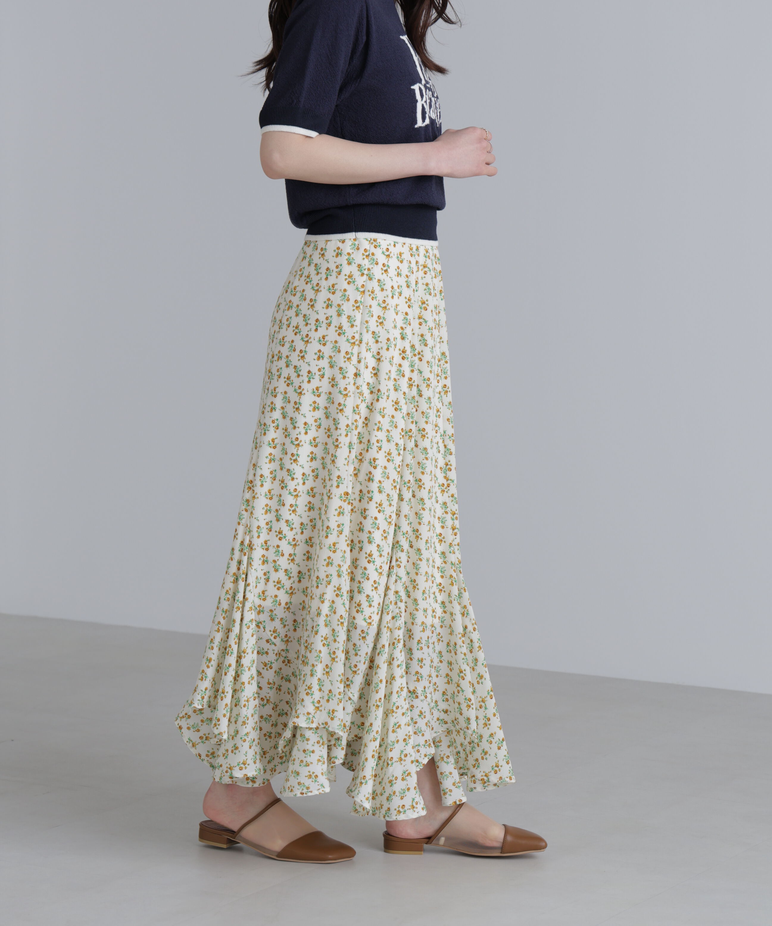  「フラワーエスカルゴマーメイドスカート」|スカート|