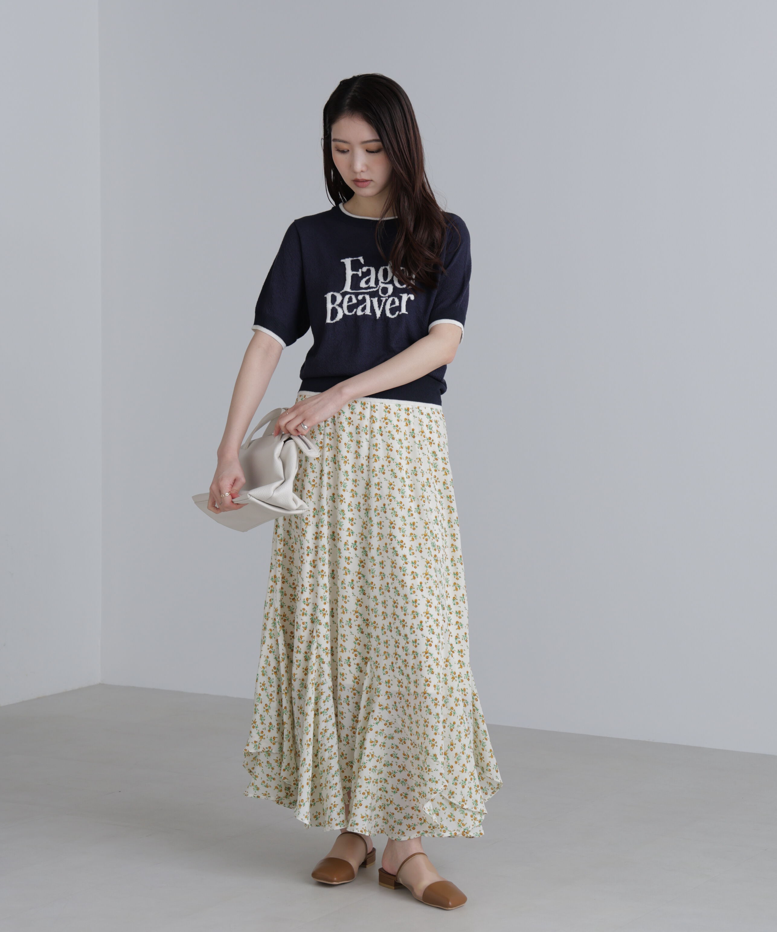  「フラワーエスカルゴマーメイドスカート」|スカート|