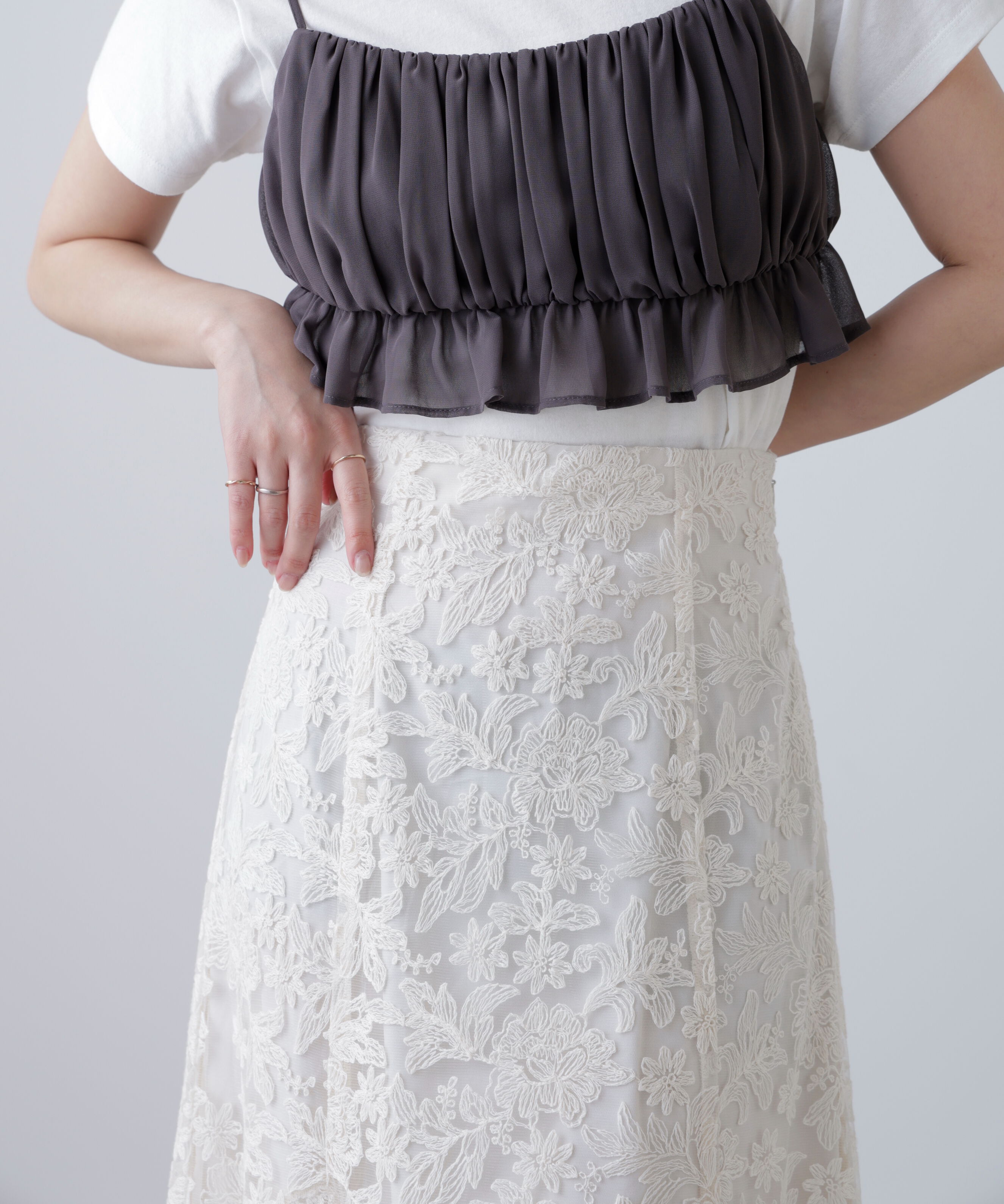  「アソートサイドフレアマーメイドスカート」|スカート|