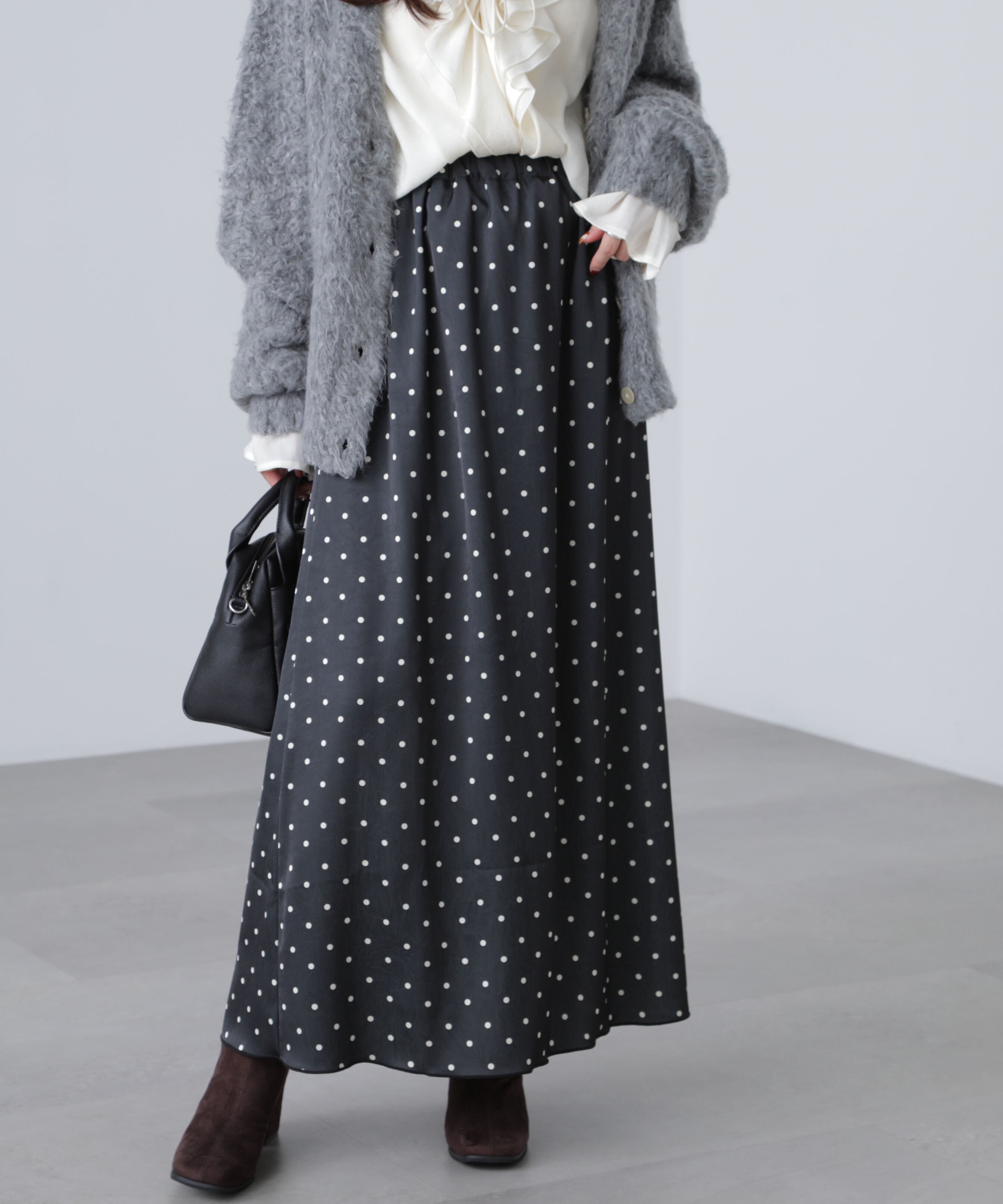  「サテンナローロングスカート」|スカート|