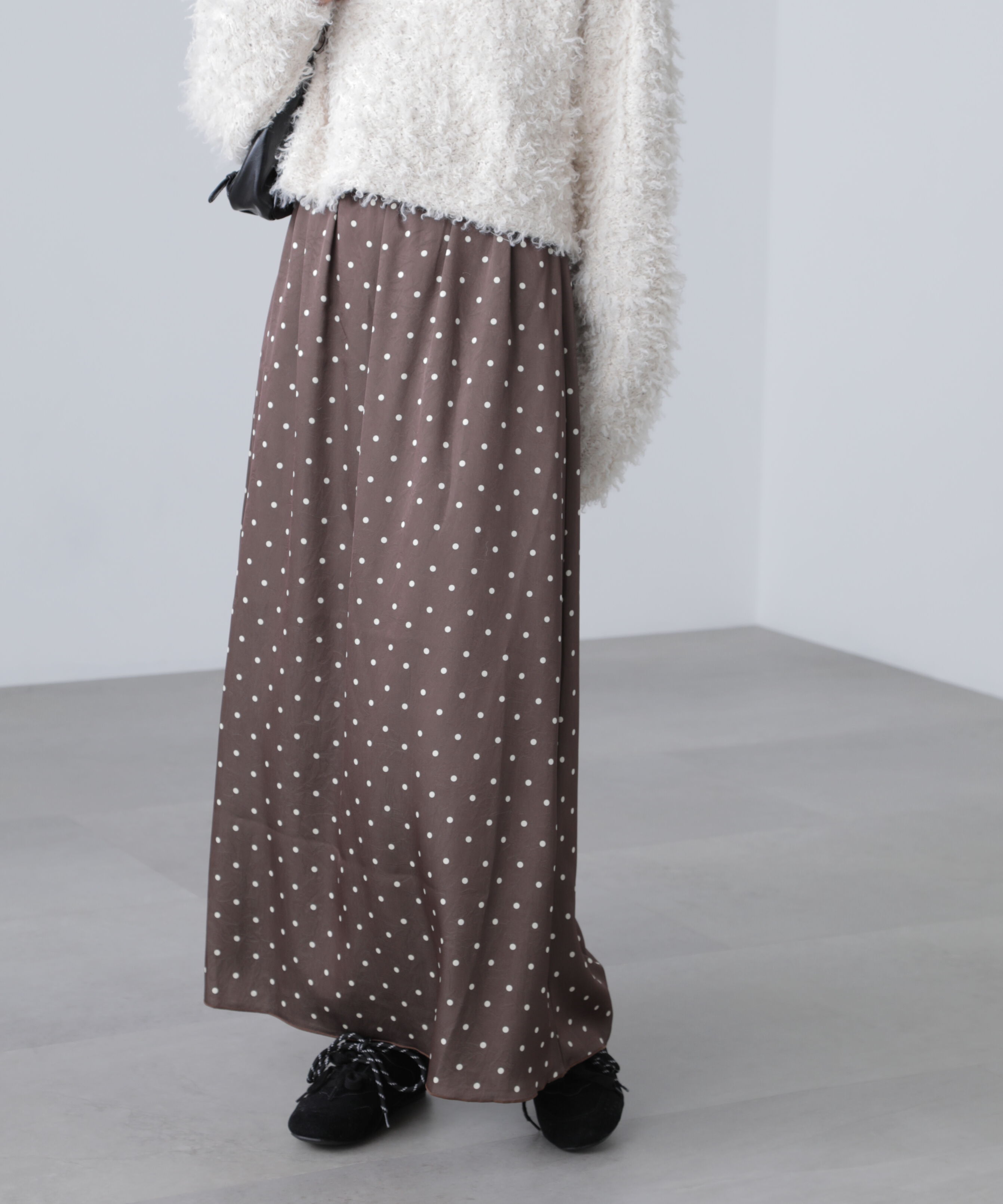  「サテンナローロングスカート」|スカート|