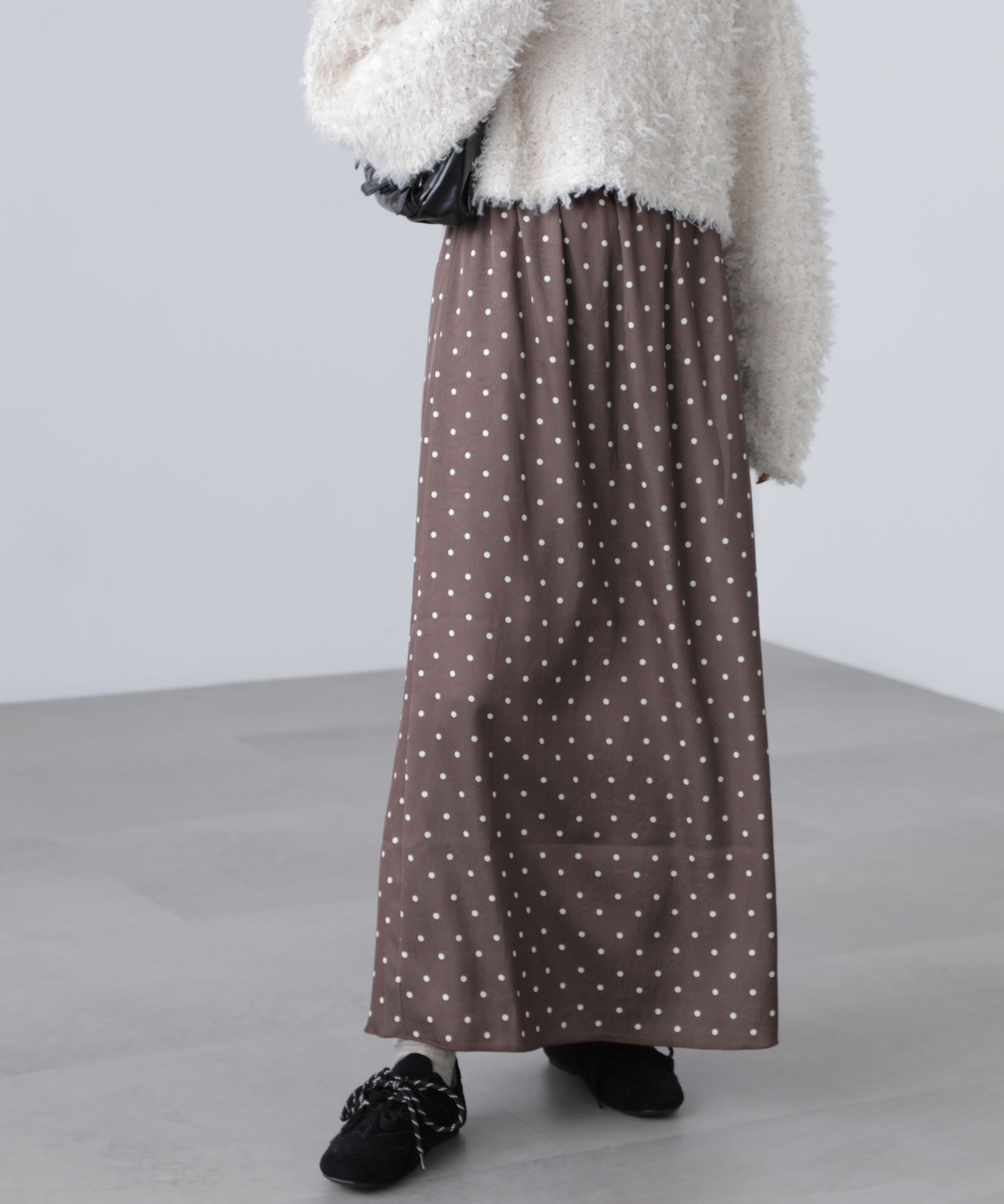  「サテンナローロングスカート」|スカート|