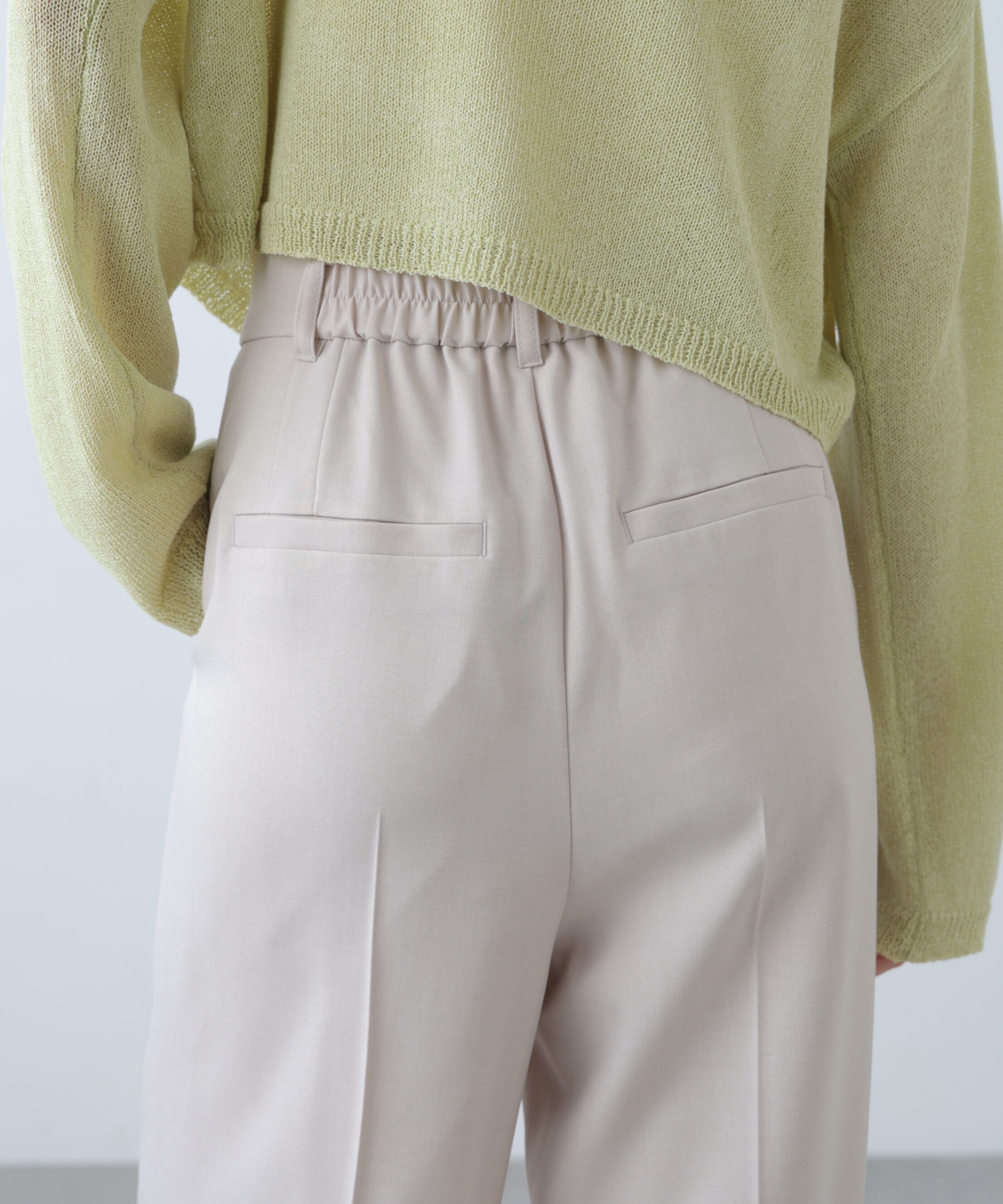  「[低身長サイズ/Sシリーズ]梳毛調合繊タックワイドパンツ」|その他|