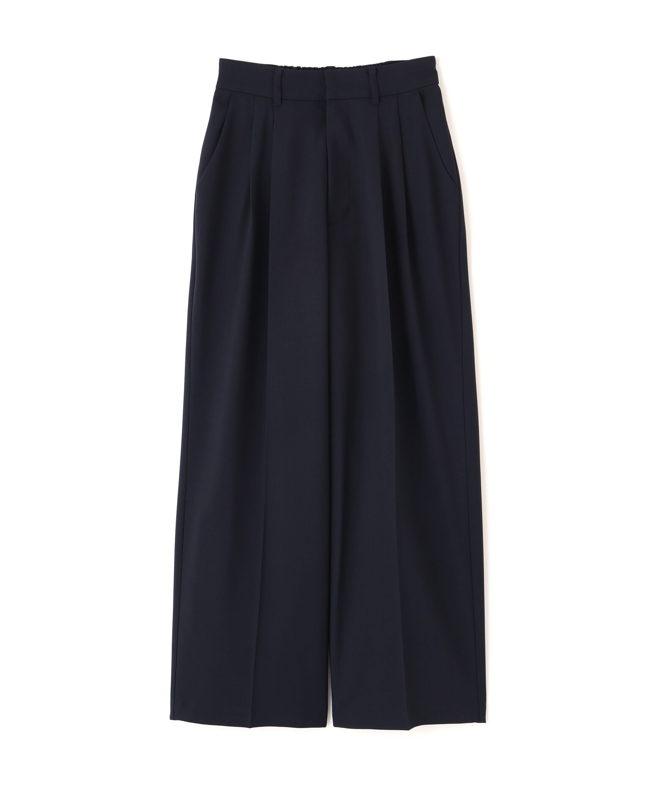  「[低身長サイズ/Sシリーズ]梳毛調合繊タックワイドパンツ」|その他|