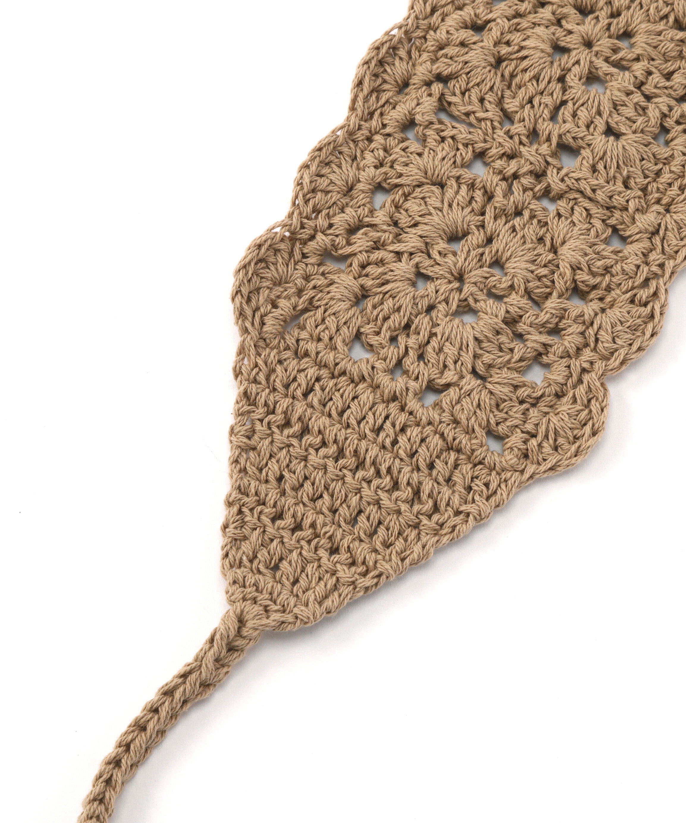  「クロシェ編みヘッドバンド」|ハンカチ|