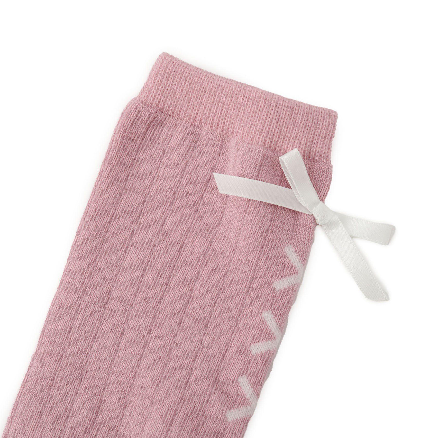 SHOO･LA･RUE「リボンレースアップ風ハイソックス」|ソックス|