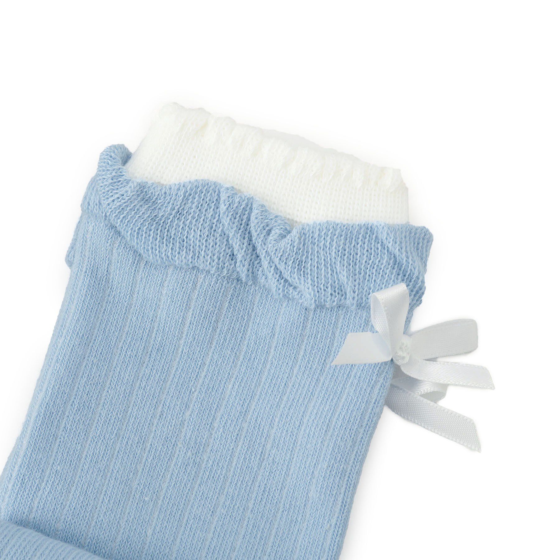 SHOO･LA･RUE「二重履き口バックリボンクルー丈ソックス」|ソックス|