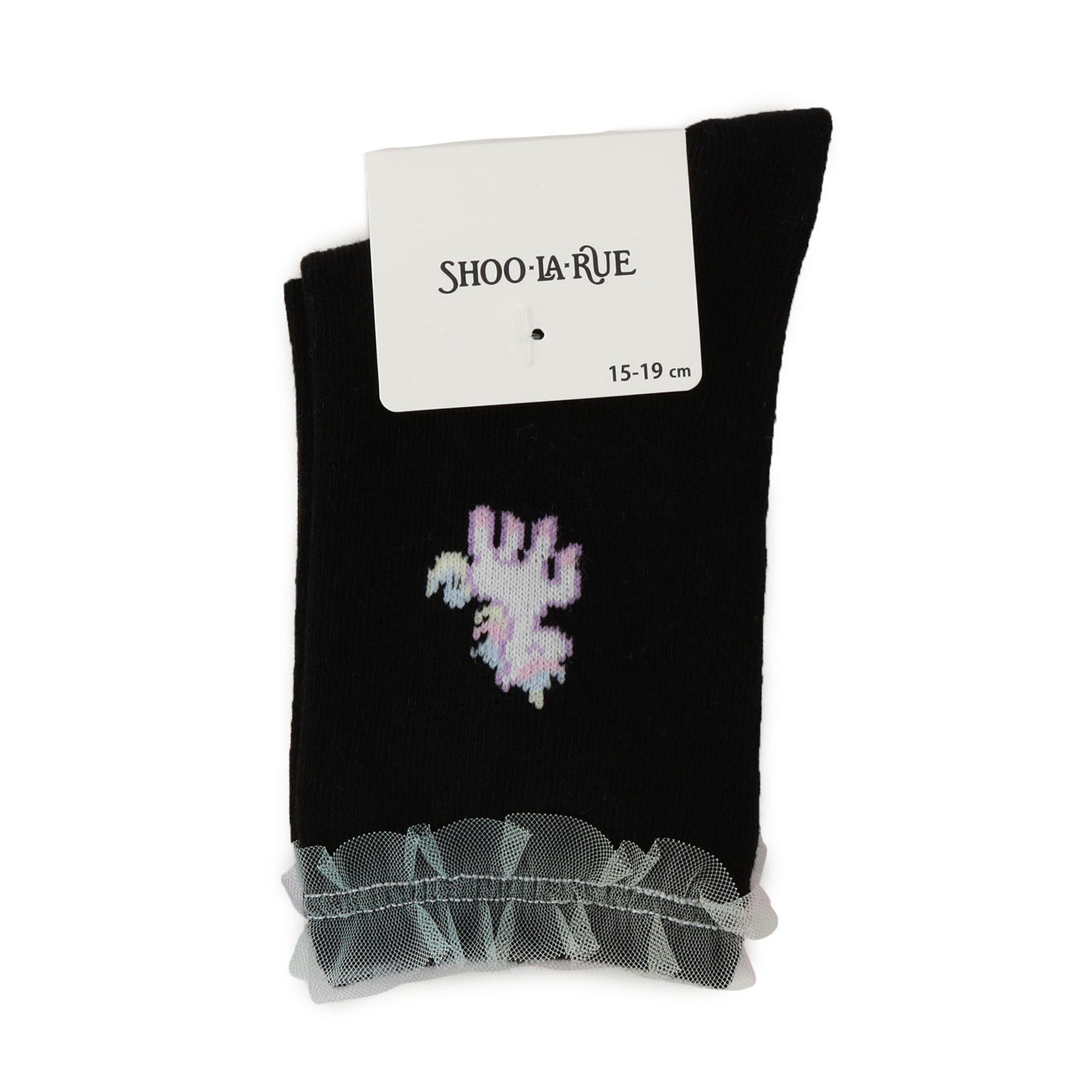 SHOO･LA･RUE「チュールフリルユニコーンクルー丈ソックス」|ソックス|ブラック(019)