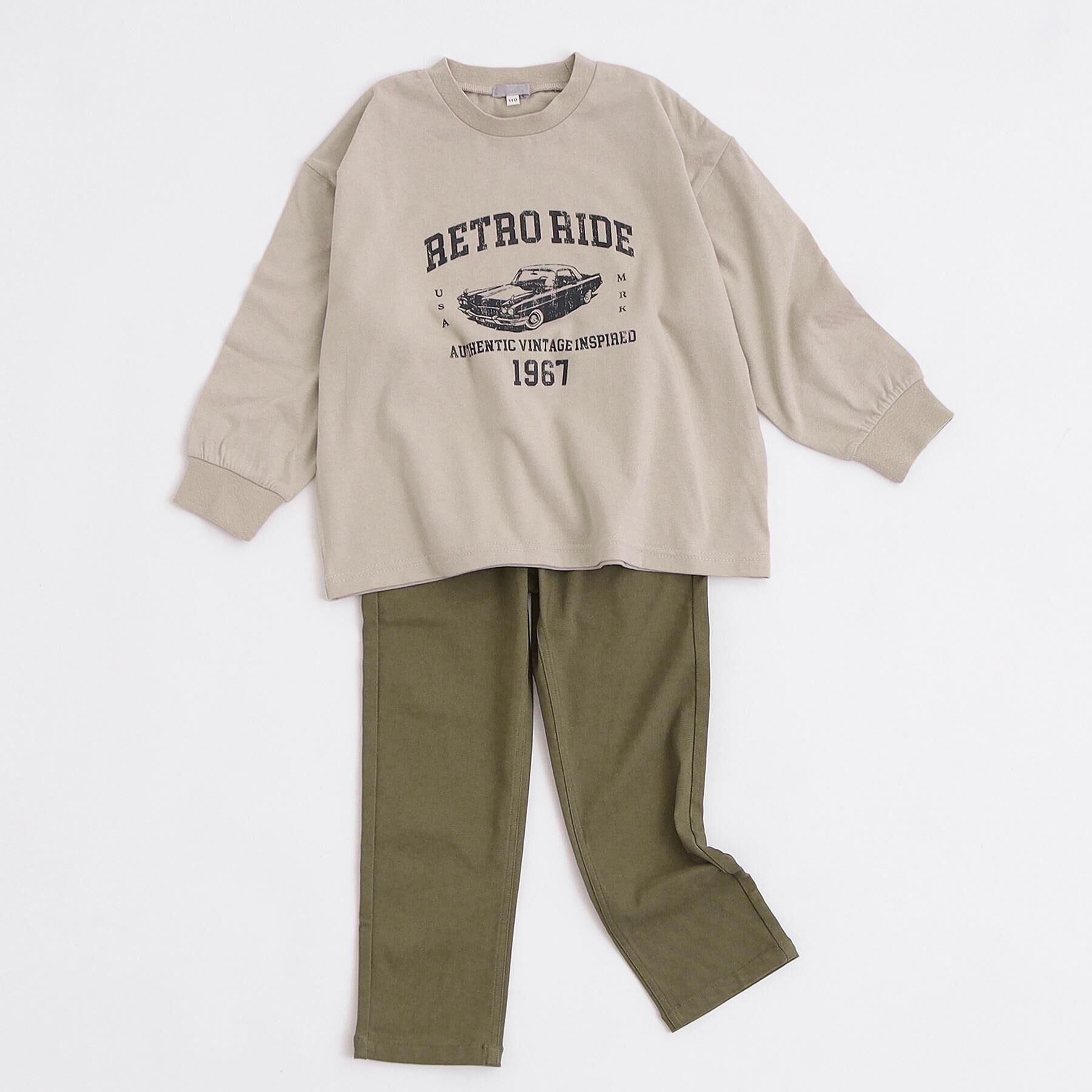 SHOO･LA･RUE「【100-150cm】プリントアソートベーシックロンT」|Tシャツ・カットソー|