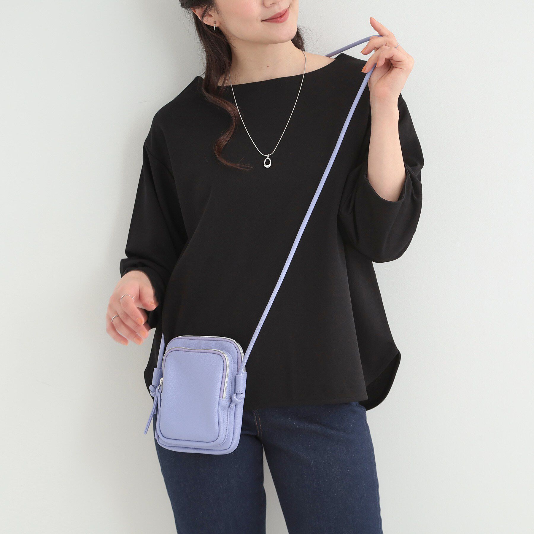 SHOO･LA･RUE「スクエアミニショルダーバッグ」|ショルダー・メッセンジャー|パープル(081)