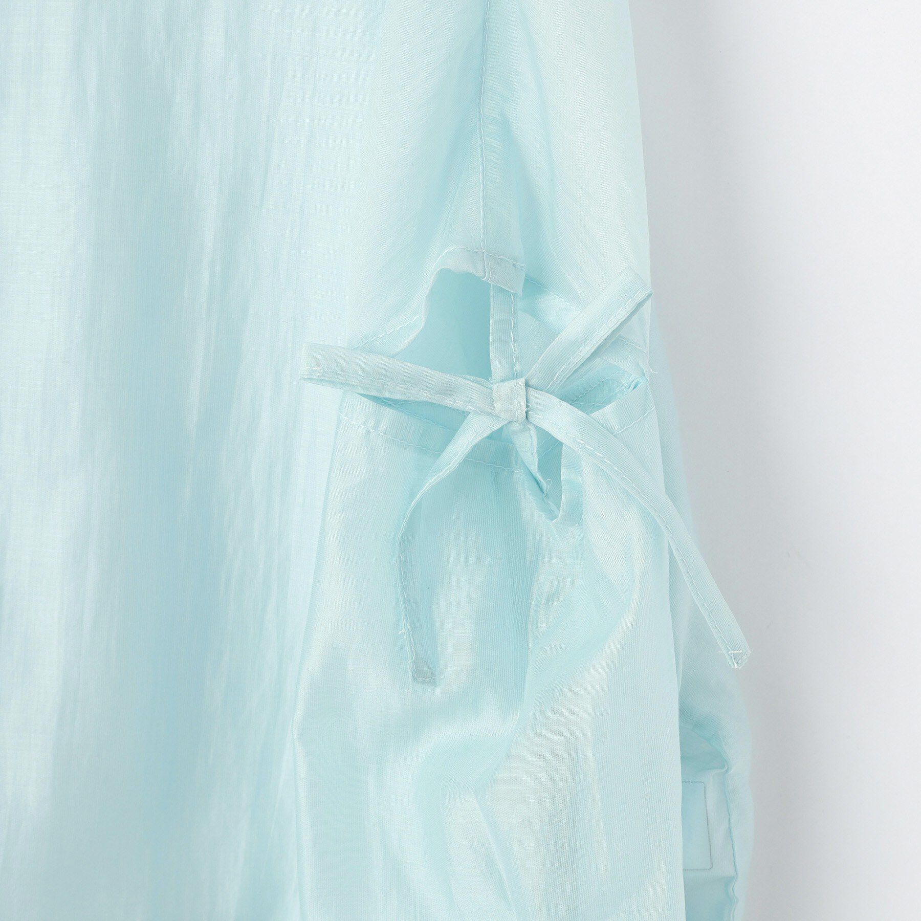 SHOO･LA･RUE「【130-150cm】クロップドシアーリボンシャツ」|シャツ・ブラウス|