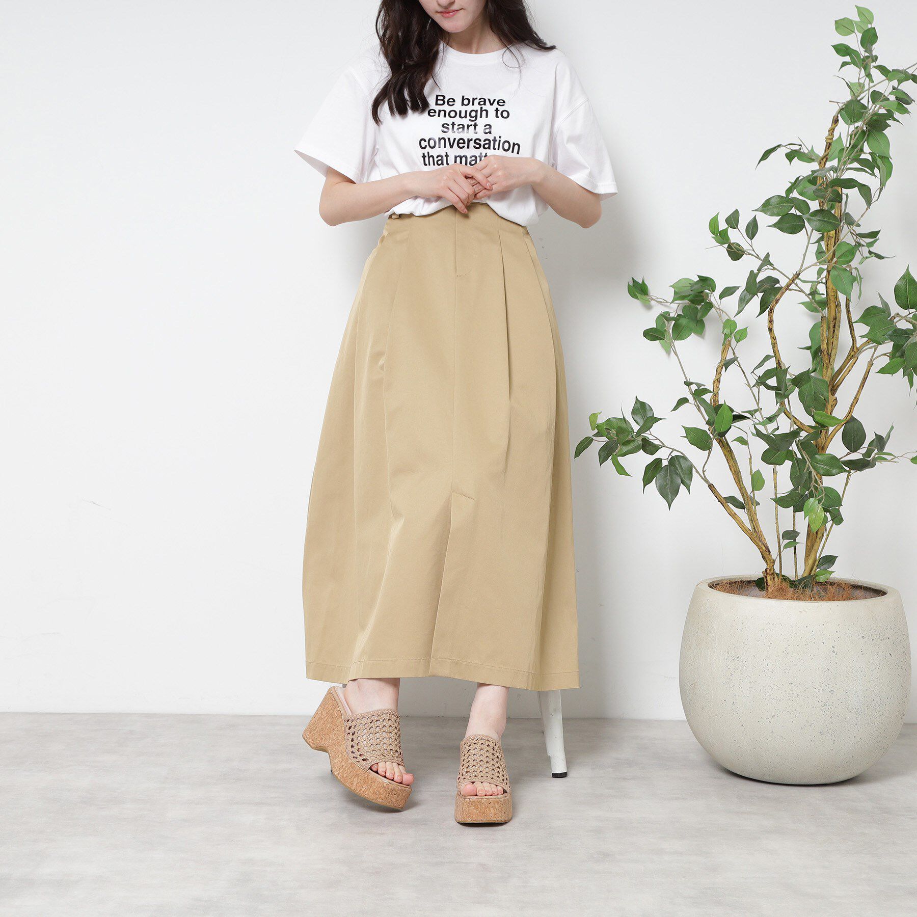 ESPERANZA「マクラメ編みウェッジミュール」|サンダル|