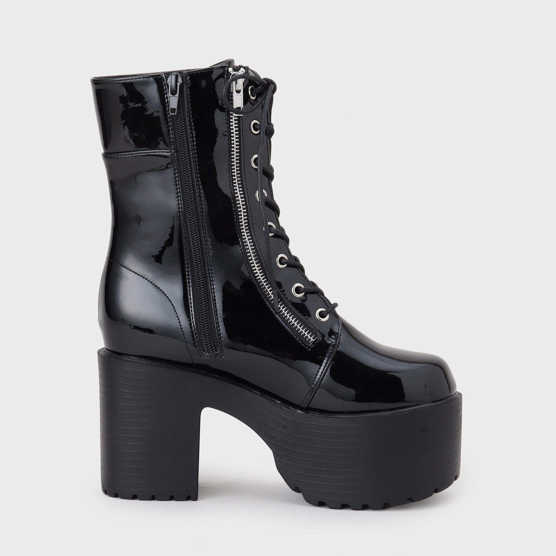 csT&P「厚底サイドジップミドル丈ブーツ」|ショートブーツ|