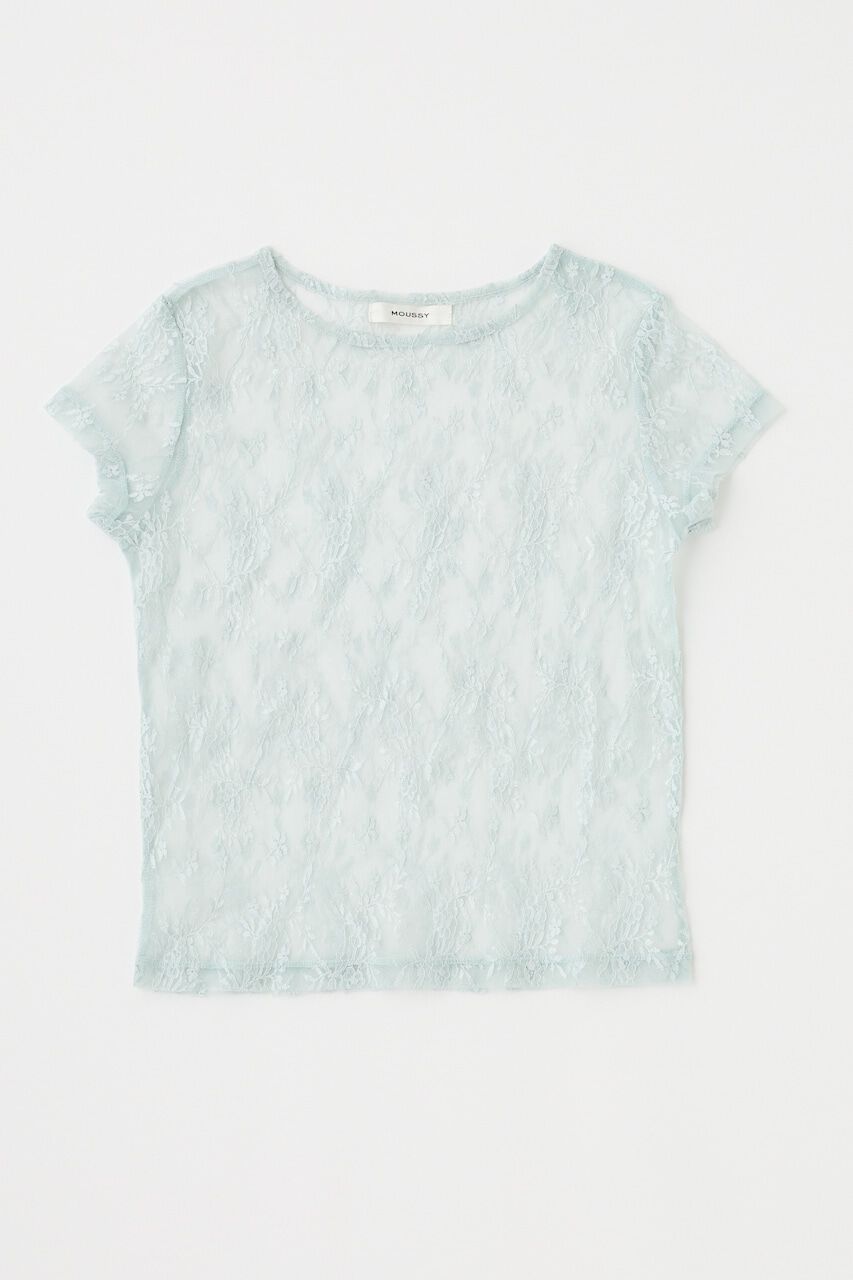 MOUSSY「LACE LAYERED OPEN NECK トップス」|Tシャツ・カットソー|