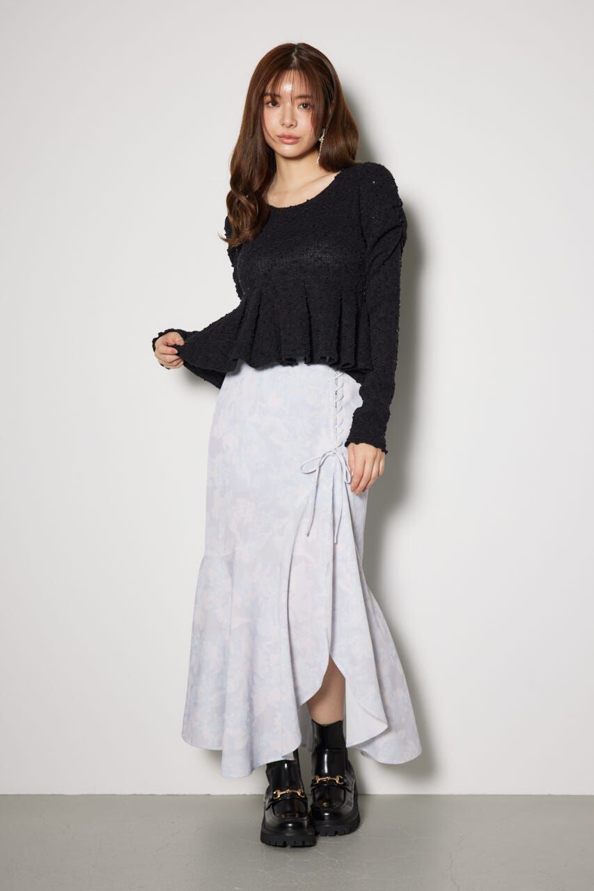 rienda「カットレースペプラムトップス」|Tシャツ・カットソー|