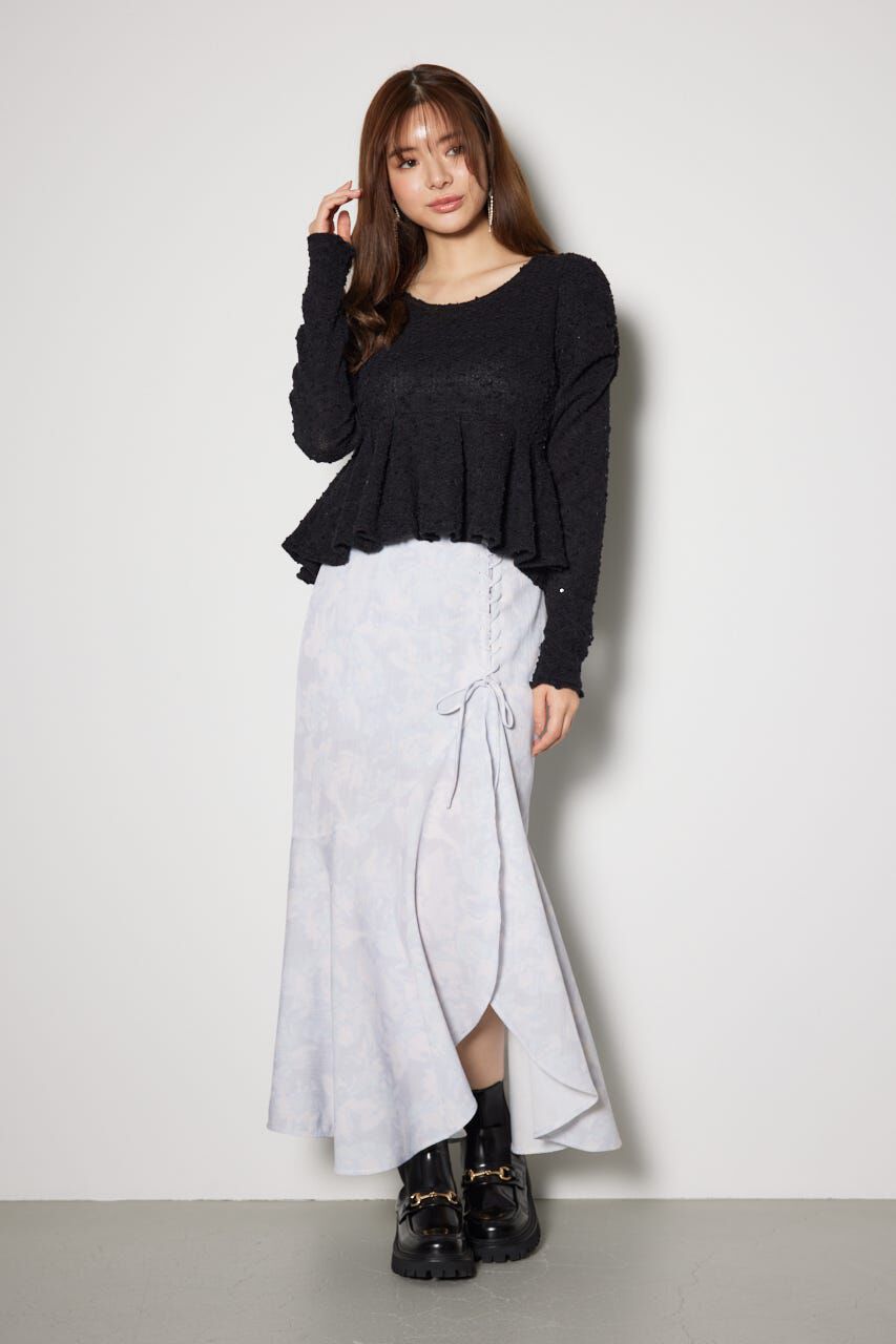 rienda「カットレースペプラムトップス」|Tシャツ・カットソー|