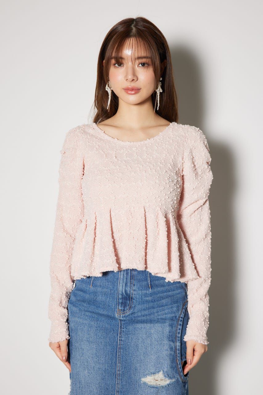 rienda「カットレースペプラムトップス」|Tシャツ・カットソー|