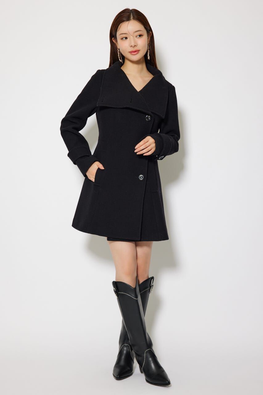 rienda「25オーバーネックシンデレララインミニコート」|その他|