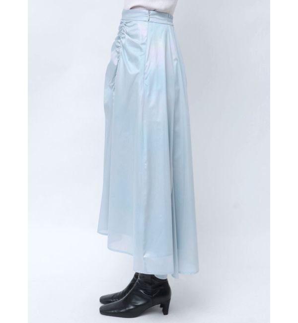 MERCURYDUO「オーロラ箔プリントドロストスカート」|スカート|