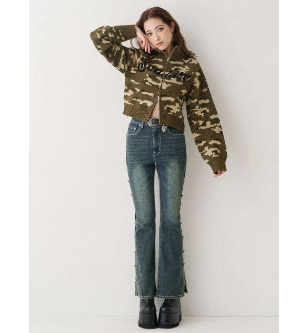 EVRIS「コンパクトジャガードニットトップス」|ニット・セーター|