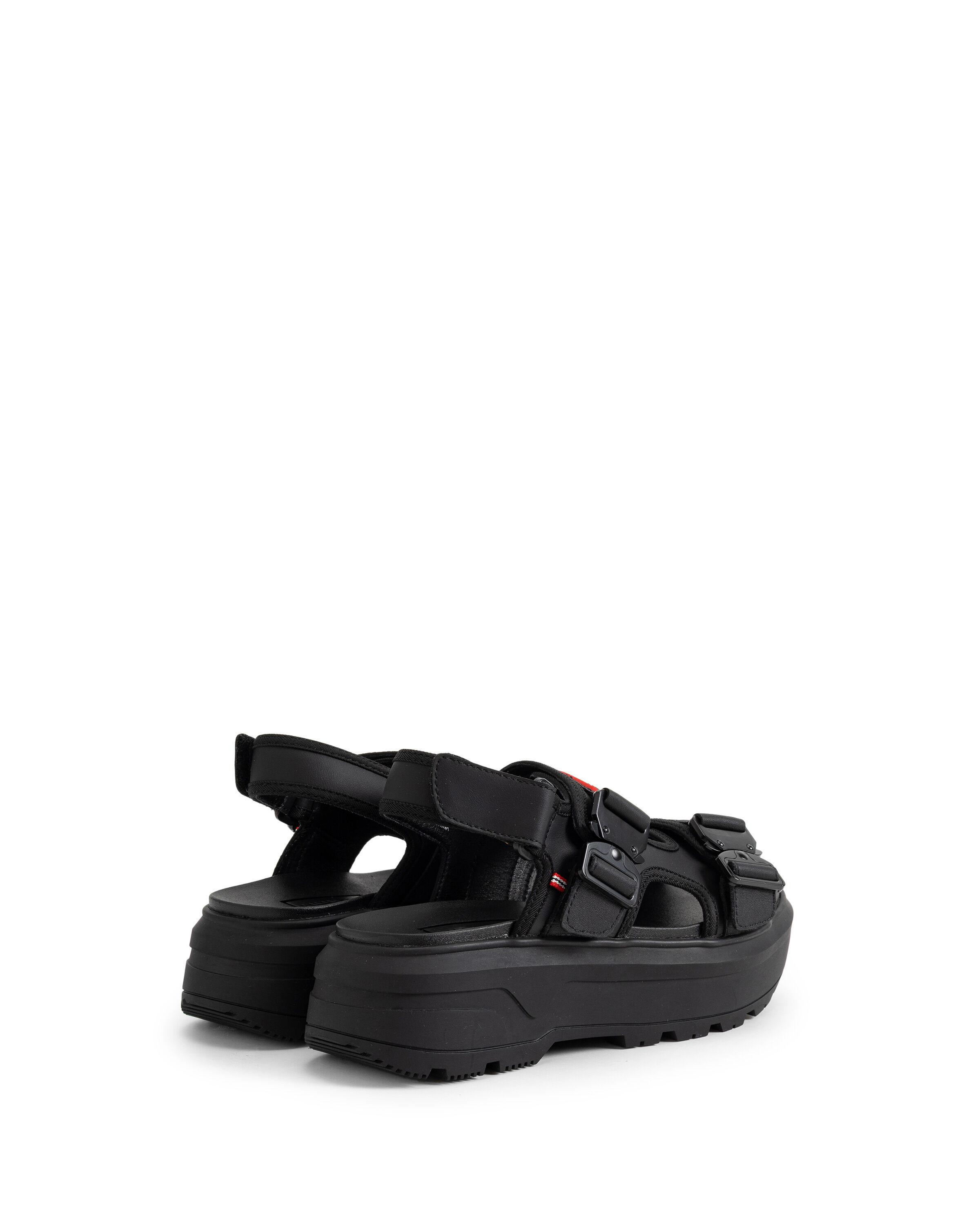 HUNTER「ユニセックス シティ リベル ネオ レザー バックル サンダル」|サンダル|