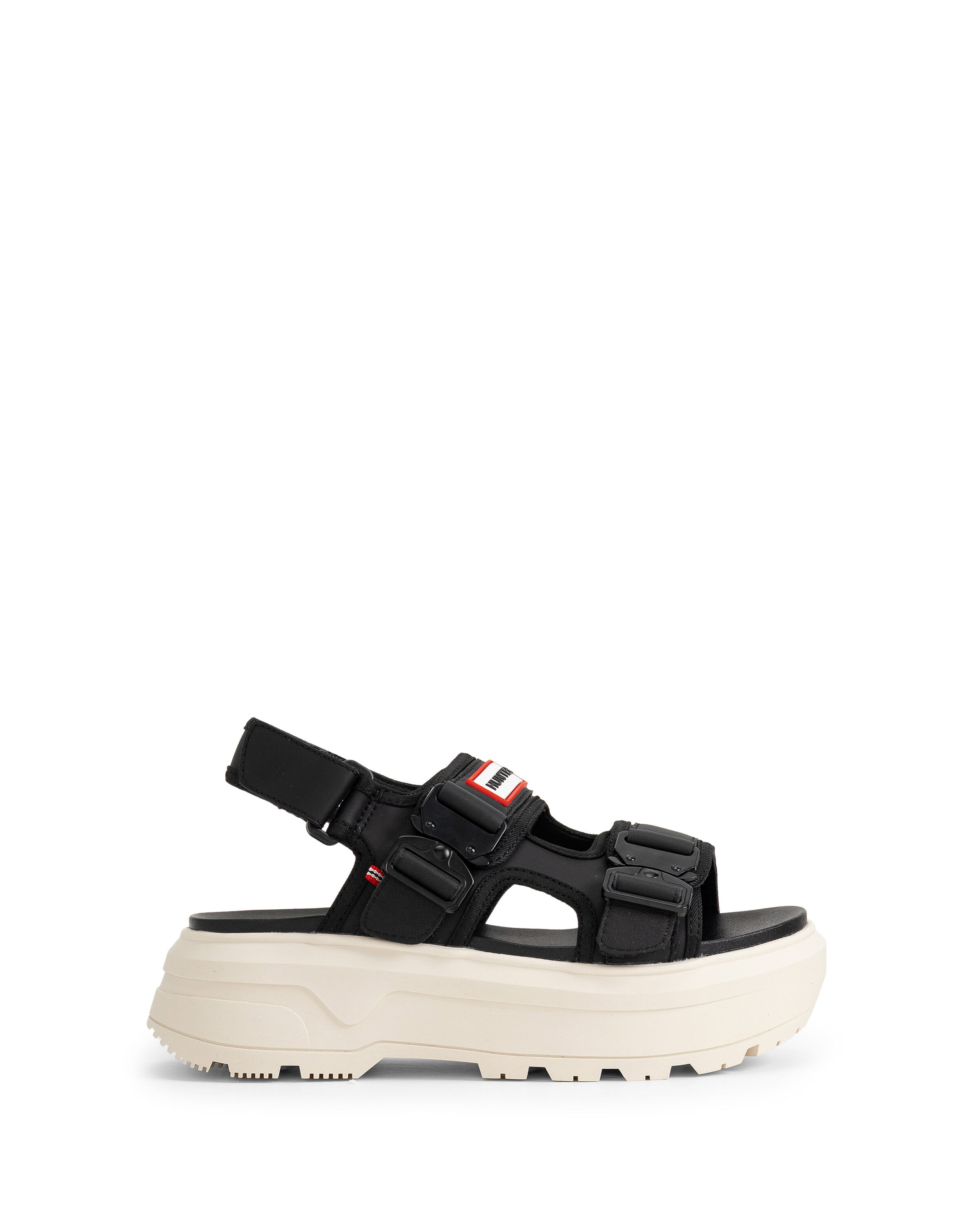 HUNTER「ユニセックス シティ リベル ネオ レザー バックル サンダル」|サンダル|BLV