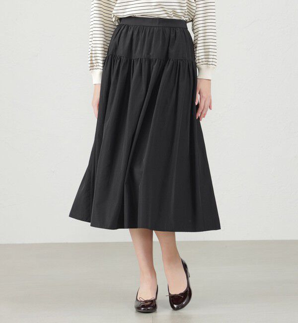 MACKINTOSH PHILOSOPHY「コットンナイロンギャザースカート」|スカート|ブラック