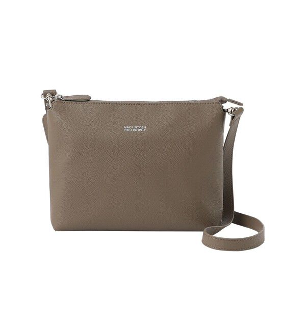 MACKINTOSH PHILOSOPHY「シンセティックシュリンクレザー 2WAYショルダーバッグ」|ショルダー・メッセンジャー|チャコールグレー