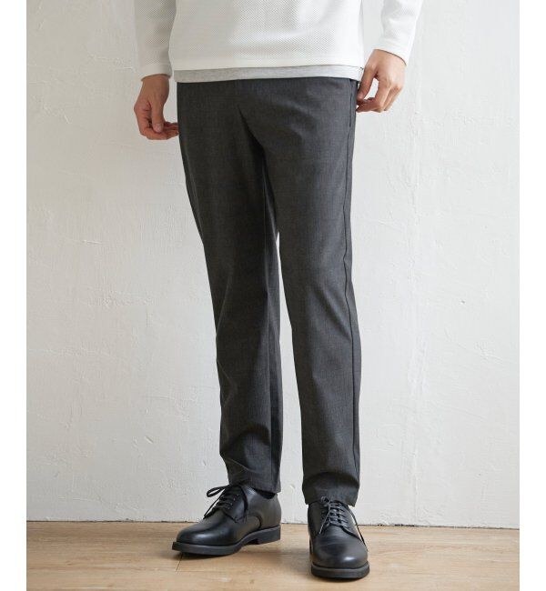 ikka「GOKUラク EASYSTRECH SLACKS」|その他|ダークグレイ