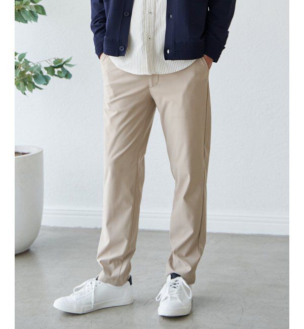ikka「GOKUラク EASYSTRECH SLACKS」|その他|ベージュ1
